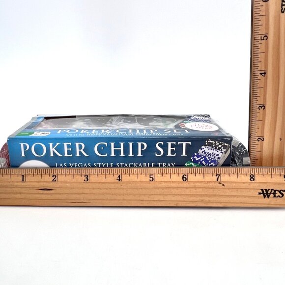 Poker Chip Set 11.5g Las Vegas Style Stackable Tray 100 Heavyweight Dual-Toned - Picture 13 of 15